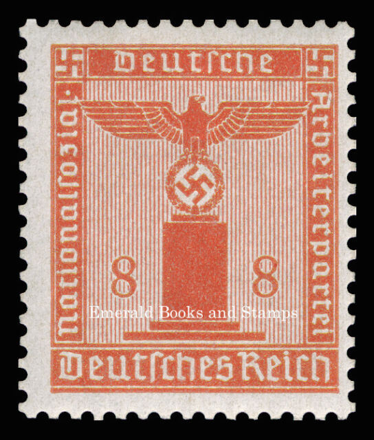 EBS Germany 1942 - NSDAP Officials - 8 Pfennig - Dienstmarke - Michel 160 MNH**