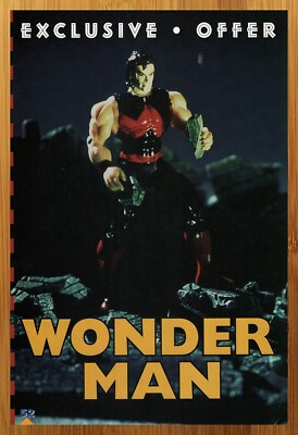 2002 Toy Biz Exclusive Wonder Man Figure Print Ad/Poster Marvel Avengers Art 00s