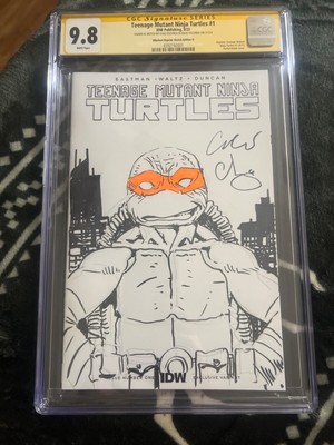 teenage mutant ninja turtles 1 cgc 9.8 signed by Escorza Brothers 