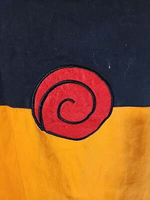 Vintage Naruto Shippuden Jacket Mens Sz M Black Orange Cosplay