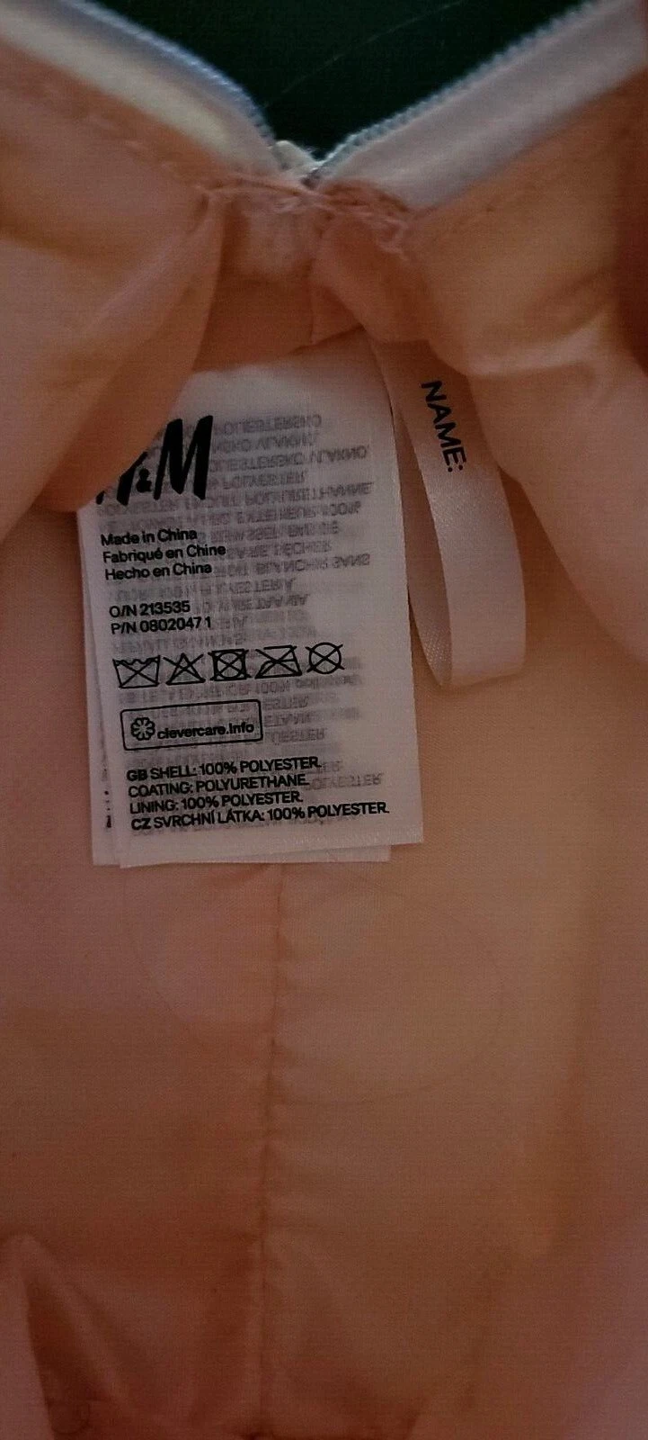 H&M Carino Vinile Rosa Bianco 6" Unicorno Borsa Borsa a Mano con Cerniera con Fob Pompon; Nuovo con etichette oT