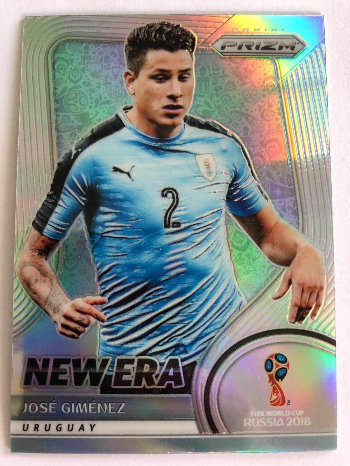 Jose Gimenez 2018 Panini World Cup Prizm New Era Silver Prizm NE-20 Uruguay