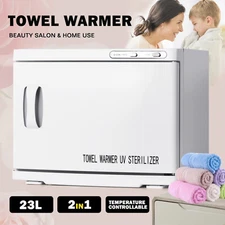 23L UV Sterilizer Hot Towel Warmer Cabinet Facial CareBeauty Spa Salon Equipment