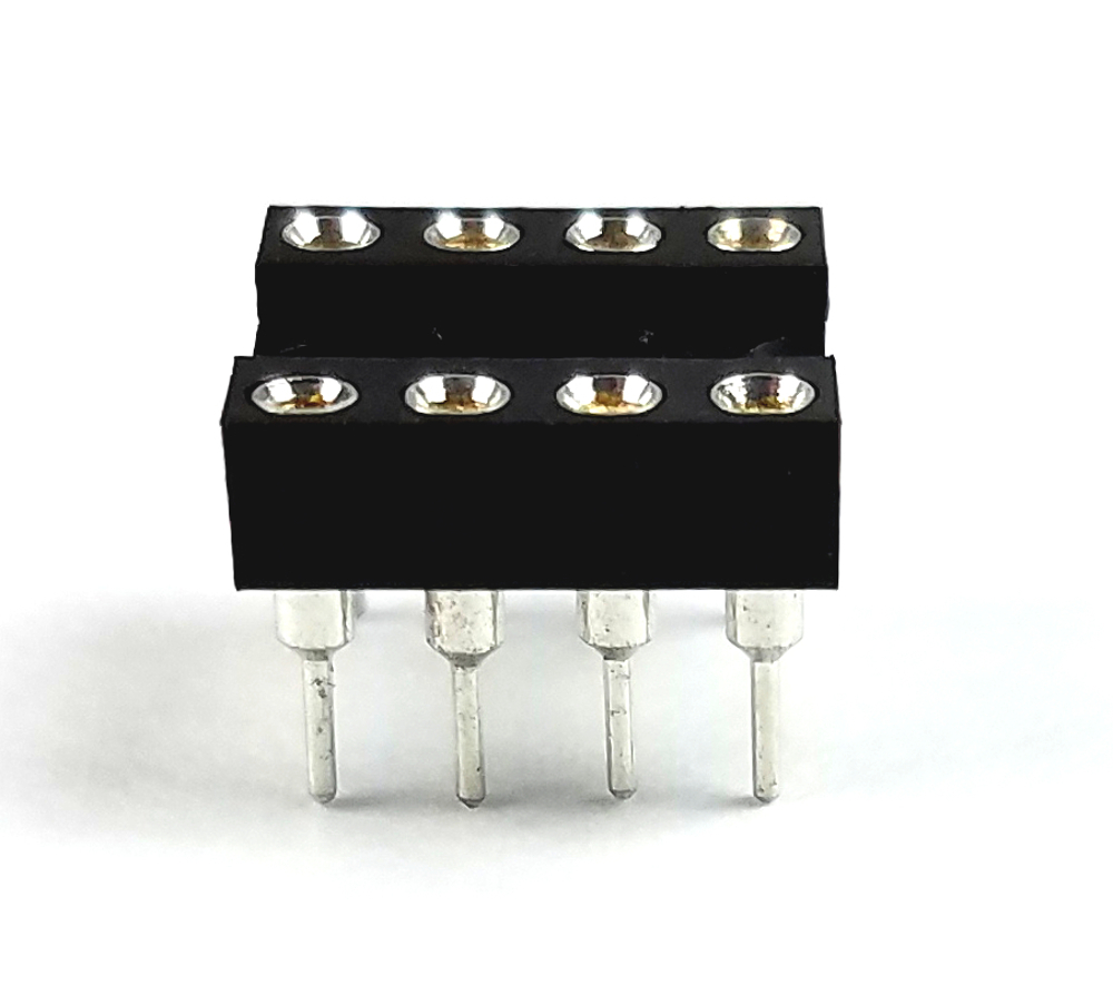 5x RC4558P Dual Op-Amp ICs DIP-8 With Sockets – Texas Instruments, New