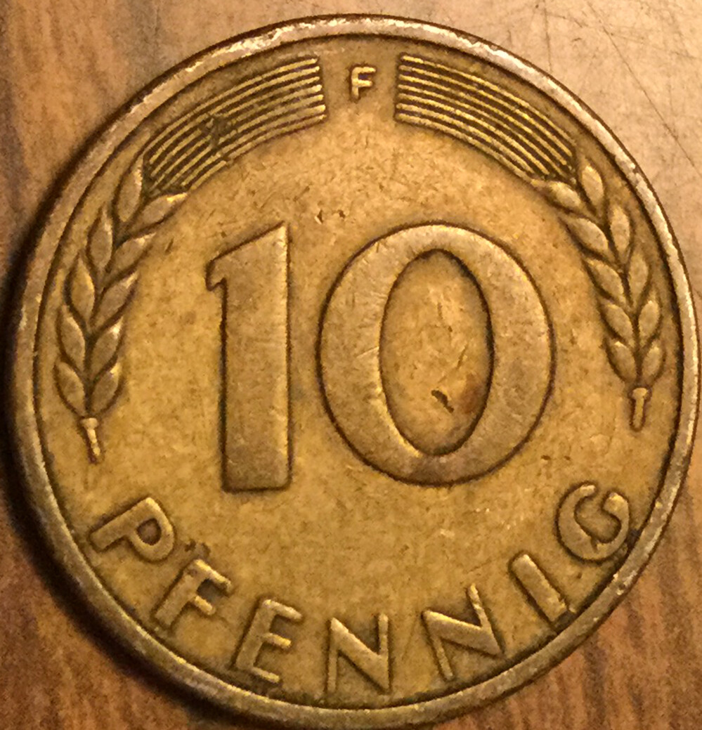 希少品‼︎ 10PFENNIG ミントマークG 1950年 ドイツ連邦共和国 レア 1950 GERMANY 10 PFENNIG COIN | eBay