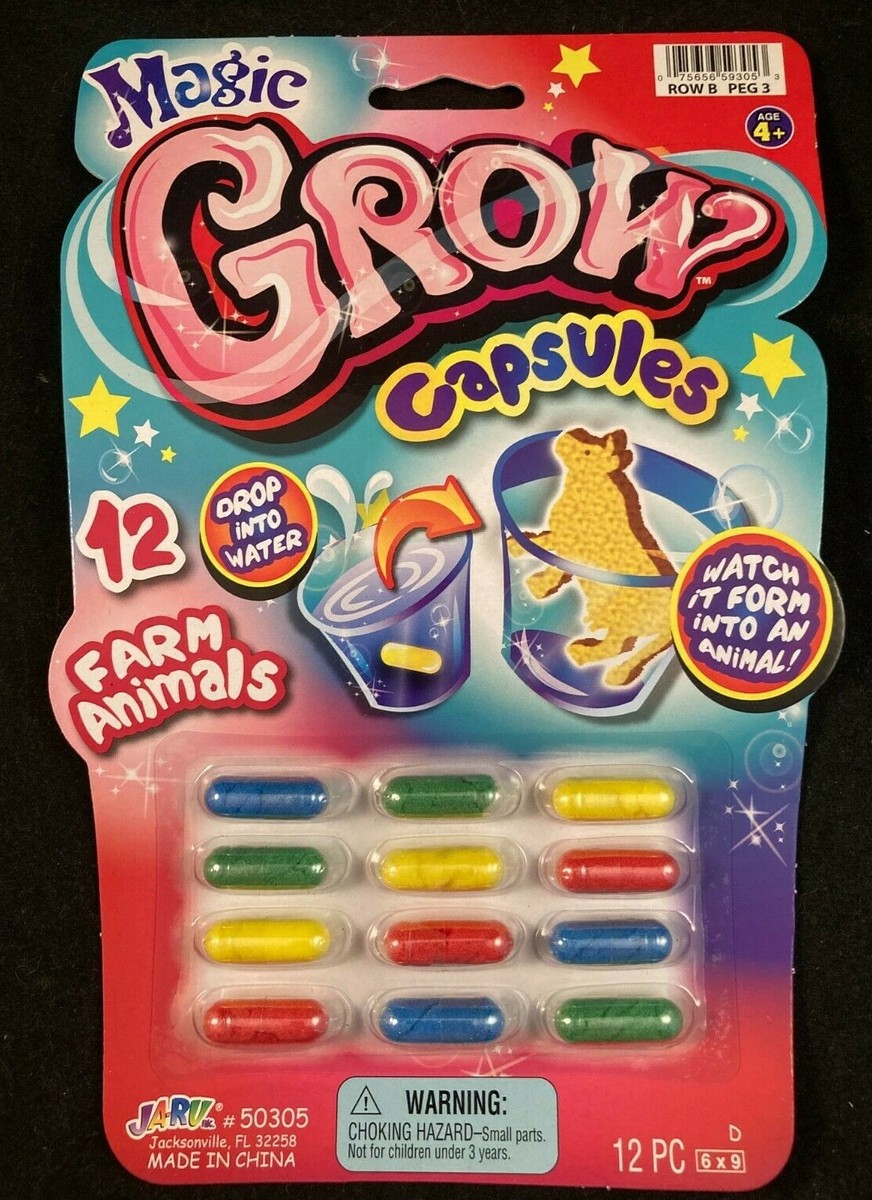 Magic Grow Capsules 12 Farm Animals Soft Expanding Foam - Main Image