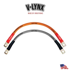 Pair of 4 Gauge Super Flexible AWG 100%OFC Copper 4ga Wire Battery Cables Marine