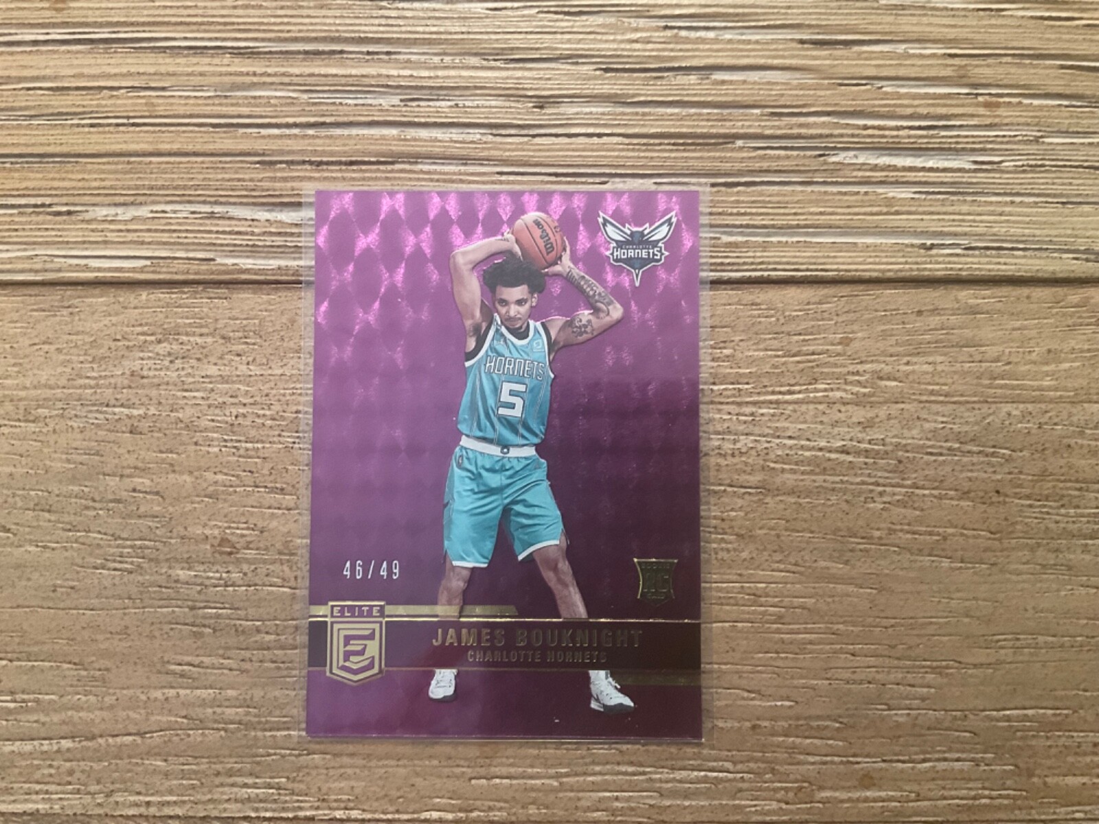 2021-22 Panini Donruss Elite Basketball James Bouknight Purple 46/49 SP Hornets