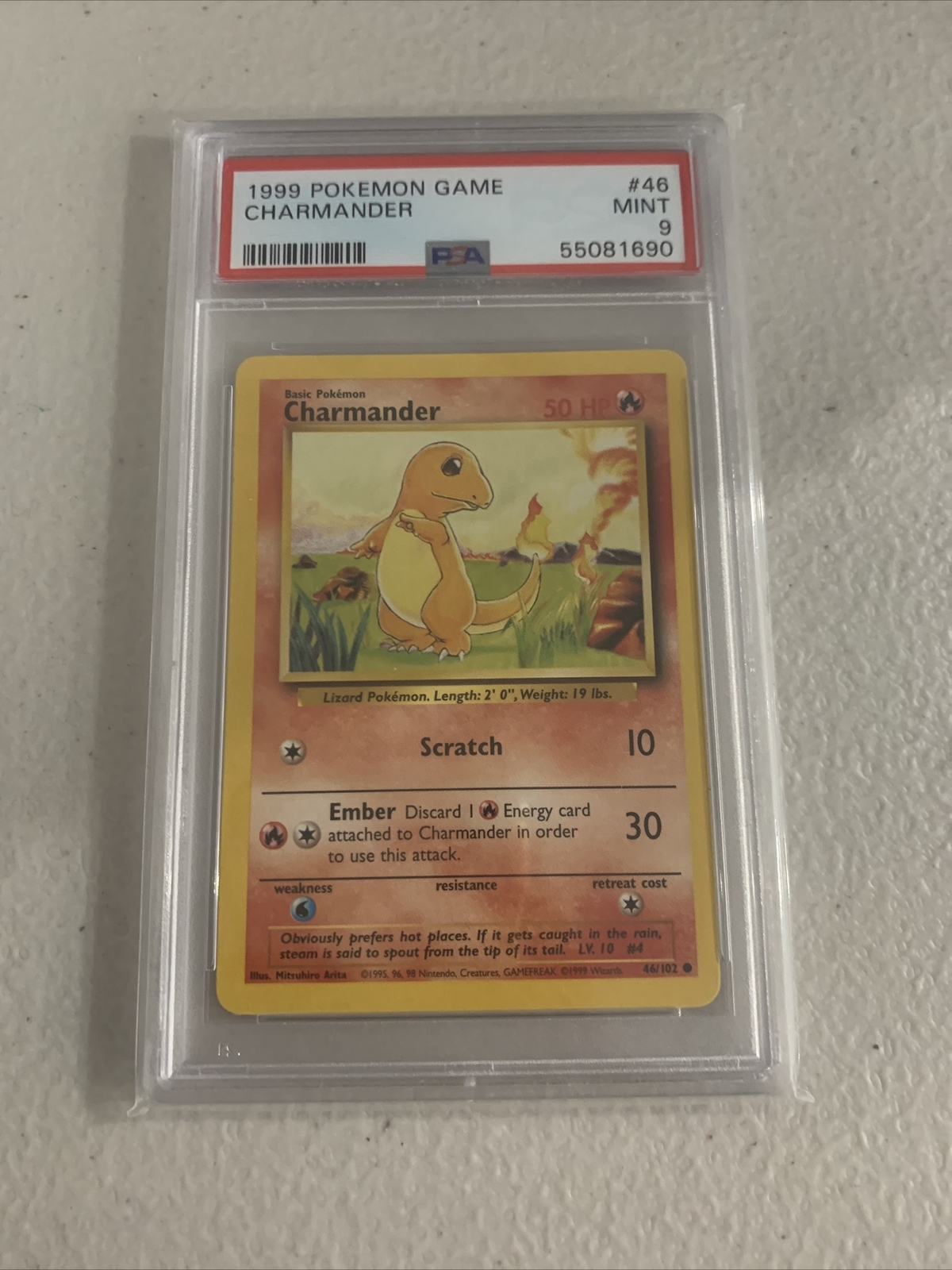 1999 Pokemon Game #46 Charmander PSA 9 MINT