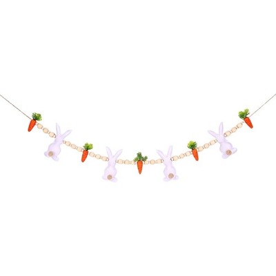User Friendly Nonwoven Fabric Easter Garlands with Rabbit Motifs for Family