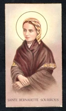 Holy card antique de Sta Bernardette santino image pieuse estampa