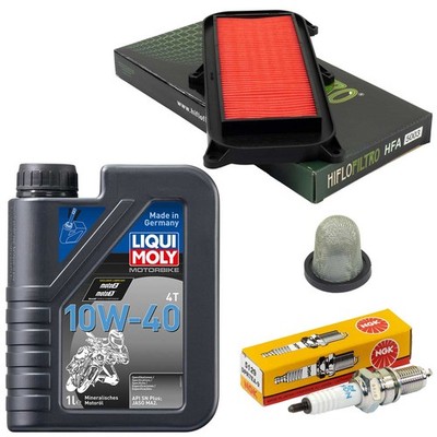 Öl Set 1L Wartung Ölsieb Luftfilter Zündkerze für Kymco Xciting 250 T710 2001-06