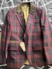 Image of Men’s New Red Gibson Vintage Tweed Tartan Jacket 38R