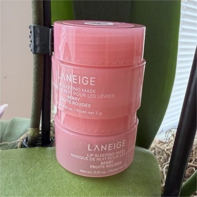 LANEIGE Lip Sleeping Mask Berry Mini, Hydrating Mask, 0.10 oz / 3 g