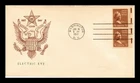 Dr Jim Stamps Martha Washington Pair FDC Presidential Series 1941 Electric Eye