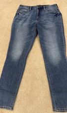 Women's Time  Tru High Rise Curvy Denim Jeans Size 14 Medium Wash Stretch