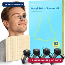 Adjustable Nasal Strips for Snoring Breathing Kit, 4 Sizes, 63 Count Patente