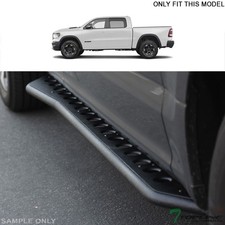 Topline For 2019-2026 Dodge Ram 1500 Crew Rock Slider Step Bars - Textured Black
