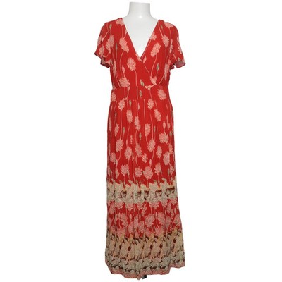 Linea Tesini, Maxikleid, Größe: 42, Rot/Mehrfarbig, Elasthan/Viskose #XUZ