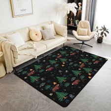 Hunting Bear Area Rug 3x5 for Living Room Bedroom, Happy Camping Washable Rug...