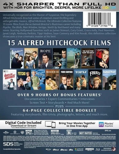 Alfred Hitchcock: The Ultimate Collection [New 4K UHD Blu-ray] 4K Mastering, B - Image 3 of 3