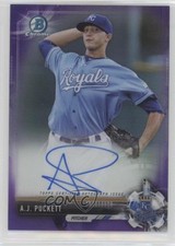 2017 Bowman Chrome Prospect Purple Refractor 84/250 AJ Puckett #CPA-APU Auto s3g