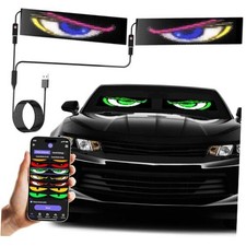 LED Eyes for Truck Devil Eyes Light for Cars  Flexible Scrolling 19"x 5"/2Pcs