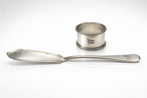White Star Line - Silver Knife And Napkin Ring - Early 1900’s Titanic Olympic