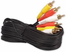 Your Cable Store 25 Foot RCA Audio/Video 3 Male to 3 25 feet, Black 