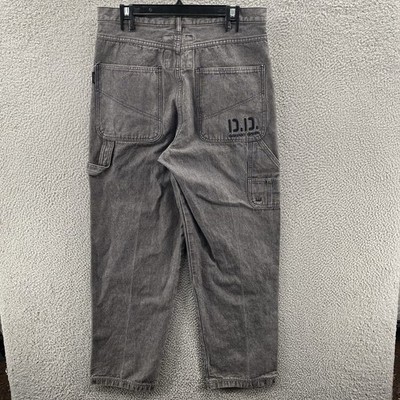 VINTAGE Damani Dada Jeans Men 34 (Fit 33x32) Gray Baggy Loose Street Hip Hop Y2K