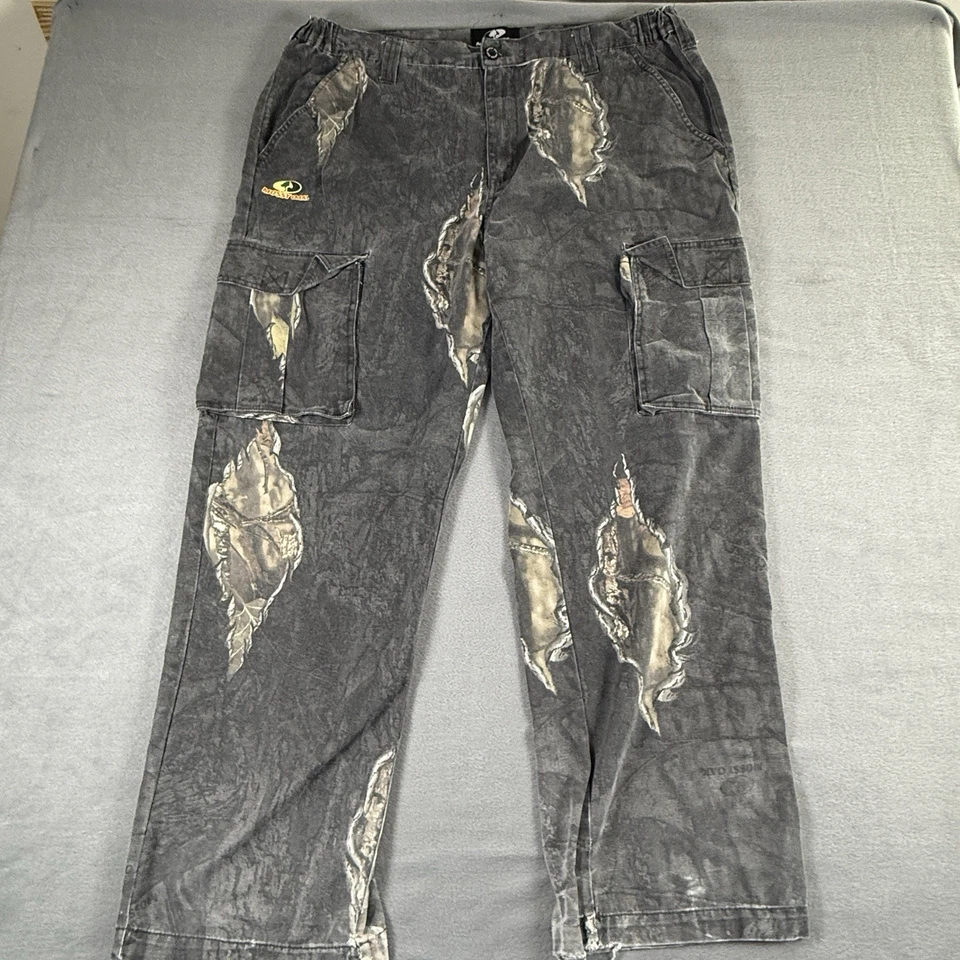 Pantalones cargo Mossy Oak para hombre talla XL negros camuflados ruptura eclipse utilitarios caza Foto 2 de 4