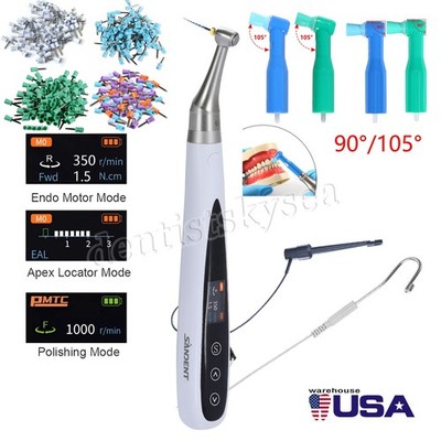 Dental LED Endo Motor 6:1 Root Canal Apex Locator Polish/100*Prophy Angles Cups