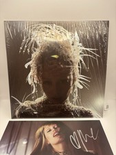 MILEY CYRUS SIGNED SOMETHING BEAUTIFUL LP SEA BLUE Autographed