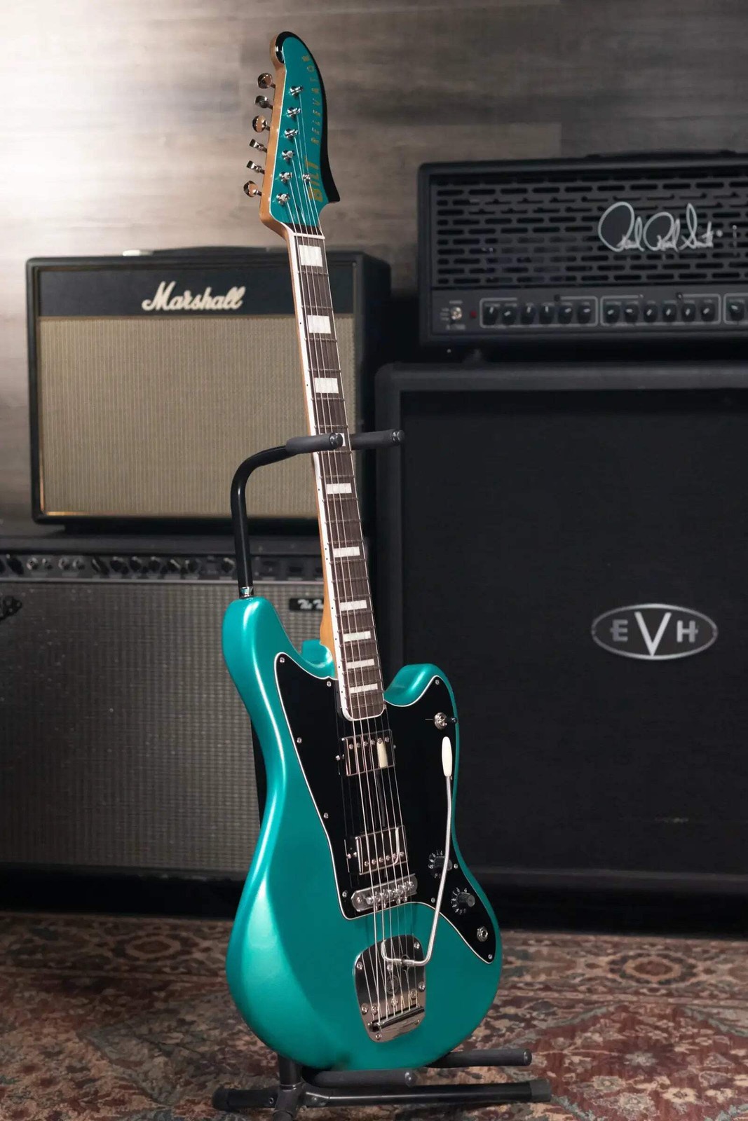 BilT Relevator LS HH Electric Guitar Sherwood Green Metallic with Mono Gig Bag -