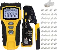 80072 RJ45 Cable Tester Kit with LAN Scout Jr. 2, Coax Crimper / Stripper