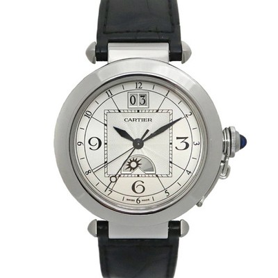 CARTIER Pasha Xl Night & Day W3109255 weiß Herrenuhr gebraucht #111018