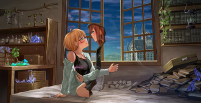 Anime Glasses Yuri Blushing Books Wizard Invisibility 11x17 Poster