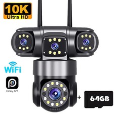 4 Lens 5MP Home Security Camera System 64GB Outdoor WiFi Night Vision PTZ Cam AU