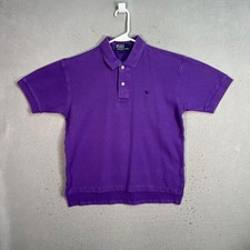 Polo Ralph Lauren Purple Polo Shirt Mens Large 100 Cotton Short Sleeve