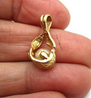 14K Yellow Gold Pearl & Diamond Pendant .80" 1.9 Gr [P70] — photo 5