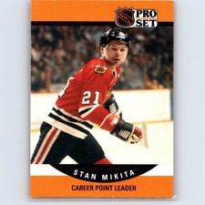 1990-91 Pro Set Stan Mikita #655 Chicago Blackhawks