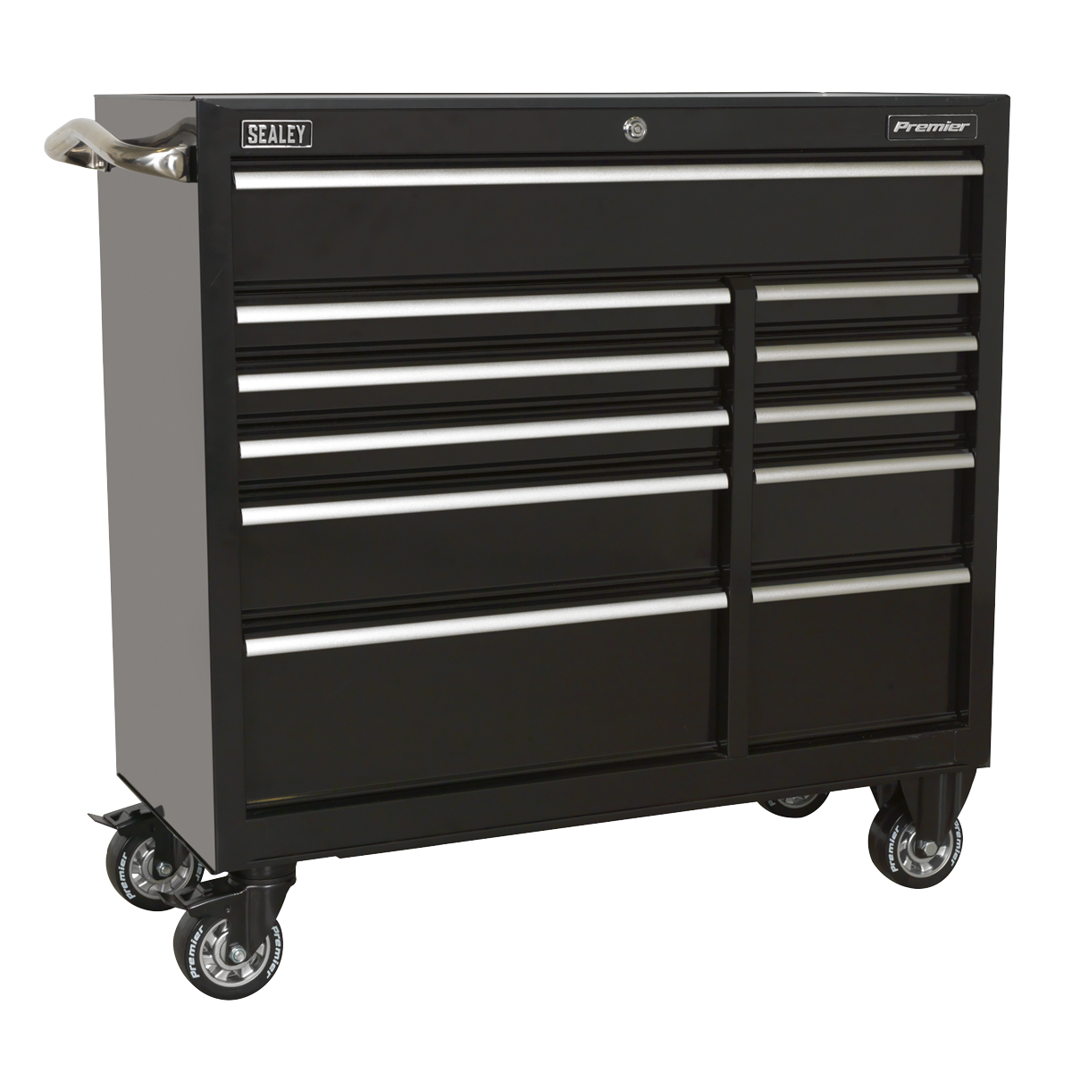 Rollcab 11 Drawer 1055mm Extra-Wide Heavy-Duty Black
