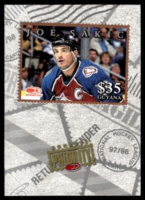 1997-98 Donruss Priority Stamps BRONZE Joe Sakic Colorado Avalanche R105