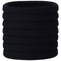 Haargummi Haarband Zopfgummi Schwarz 20 StüCk Baumwolle 5 Cm FüR Dickes Haar