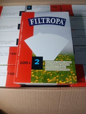 3000 #2 Pour Over Coffee filters Cones  White Filtropa Environmentally Friendly 