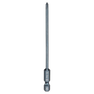 PH1 Phillips Screwdriver Bit 1/4'' Shank 3.9'' Long 0.12'' Rod Magnetic S2 Steel