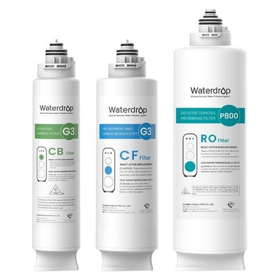 Waterdrop WD-G3P800-W Replacement Filter, WD-G3-N1CF, WD-G3-N3CB, WD-G3P800-N2RO