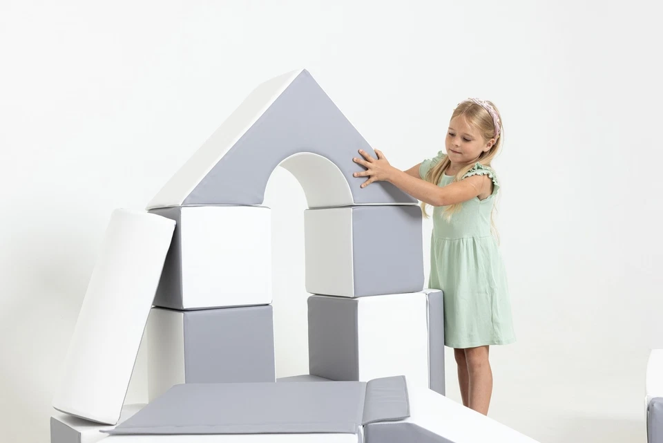 11 Grossbausteine Schaumstoffbausteine Bauklötze Riesenbausteine Schloss-Set - Bild 4 von 4