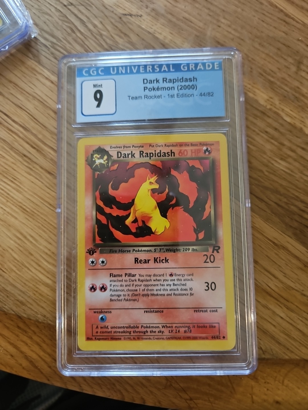 Pokemon Dark Rapidash 1st Edition Team Rocket  #44 CGC 9 like PSA BGS