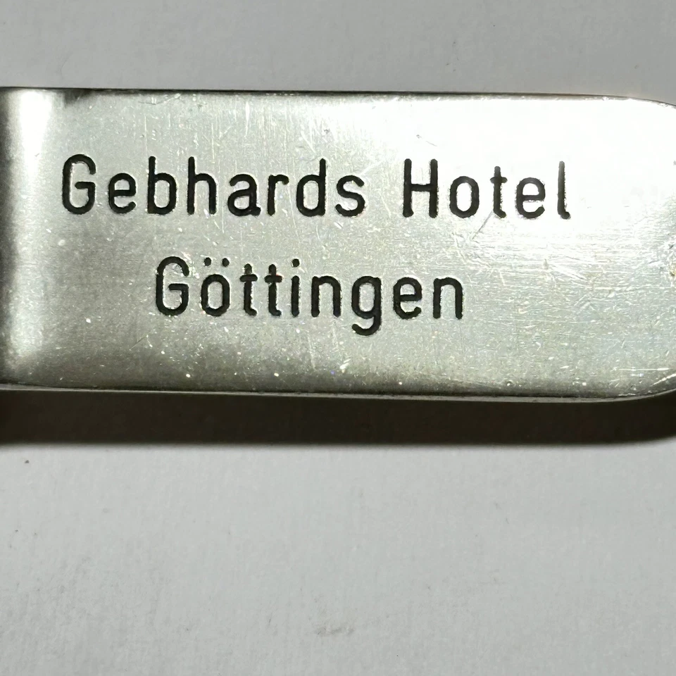 Llave gruesa de metal para habitación de hotel Gebhards Hotel Göttingen Alemania #275 con llavero de parachoques Foto 2 de 4
